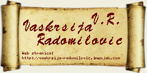 Vaskrsija Radomilović vizit kartica